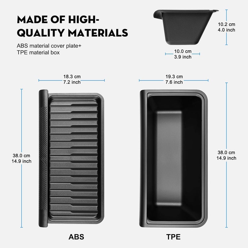 KUNIST 2PCS Under Seat Storage Box for 2026 Tesla Model Y Juniper,Hidden Organizer Tray Underseat Bins with Lid Cover for 2025-2026 Tesla New Model Y Juniper (Launch Series) Interior Accessories - Image 2